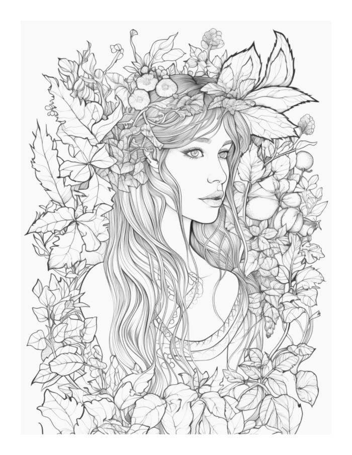 Free Enchanted Fairy Coloring Page 37