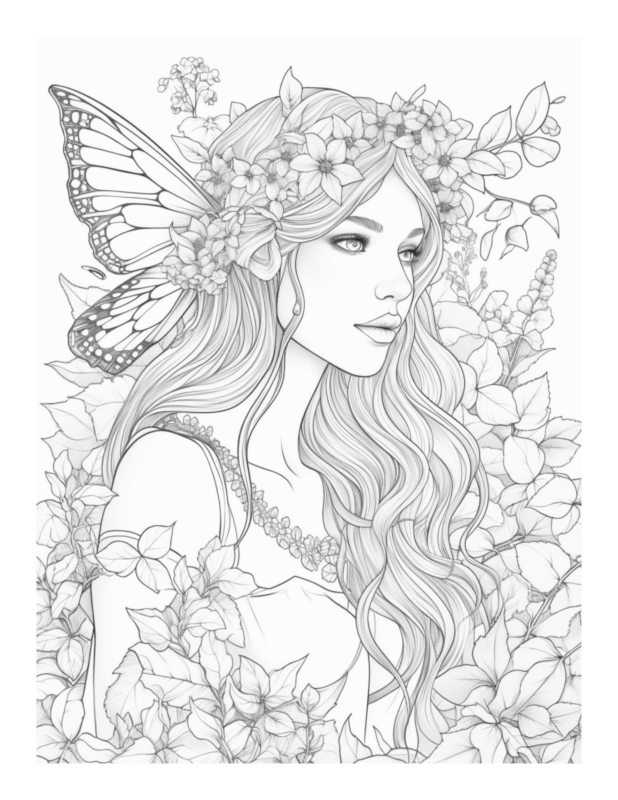 Free Printable Fairy Magic - Enchanted Fairy Coloring Page For Kids And ...