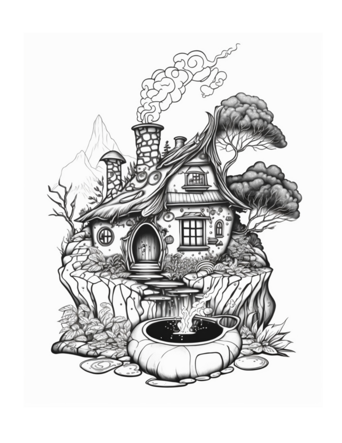 Free Fairy Homes Coloring Page