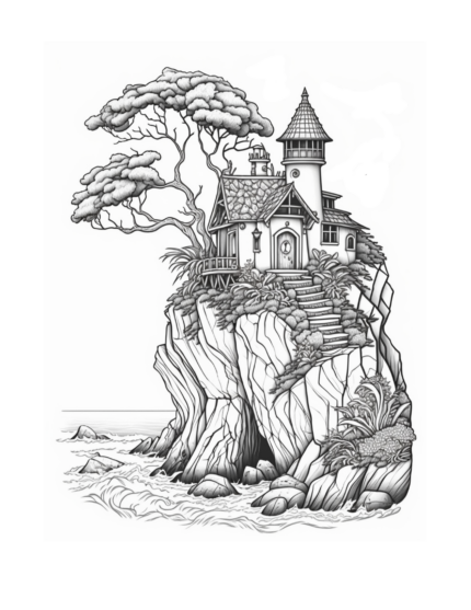 Free Fairy Houses Coloring Page 55