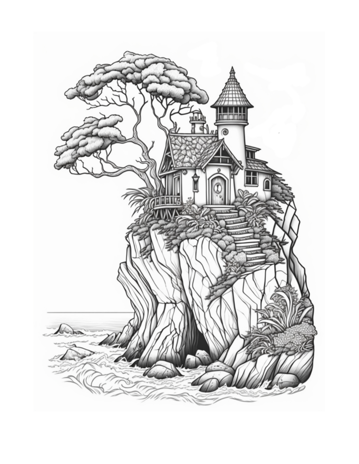 Free Fairy Houses Coloring Page 55