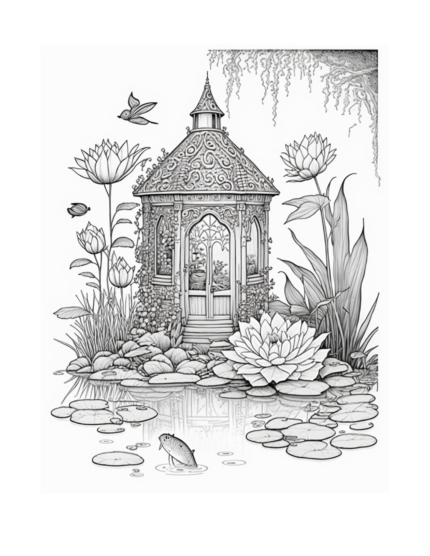 Free Fairy Houses Coloring Page 65