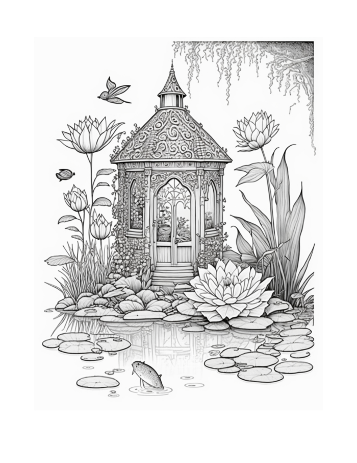Free Fairy Houses Coloring Page 65