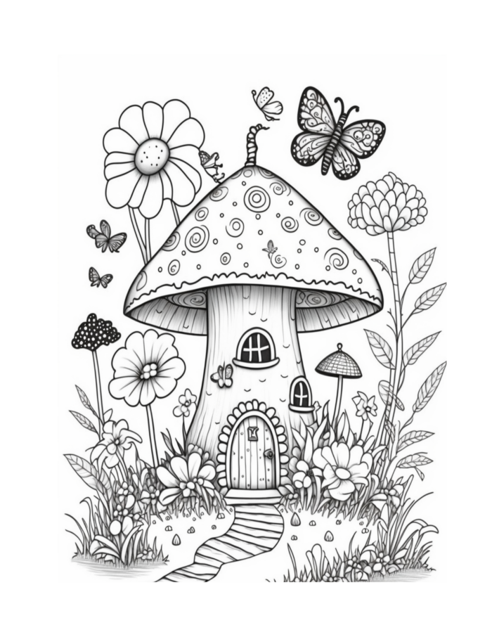 Fairy Houses Free Coloring Page: Unlock the Magic of Imagination 75
