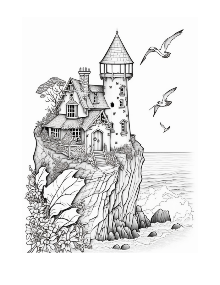 Fairy Houses Free Coloring Page 97