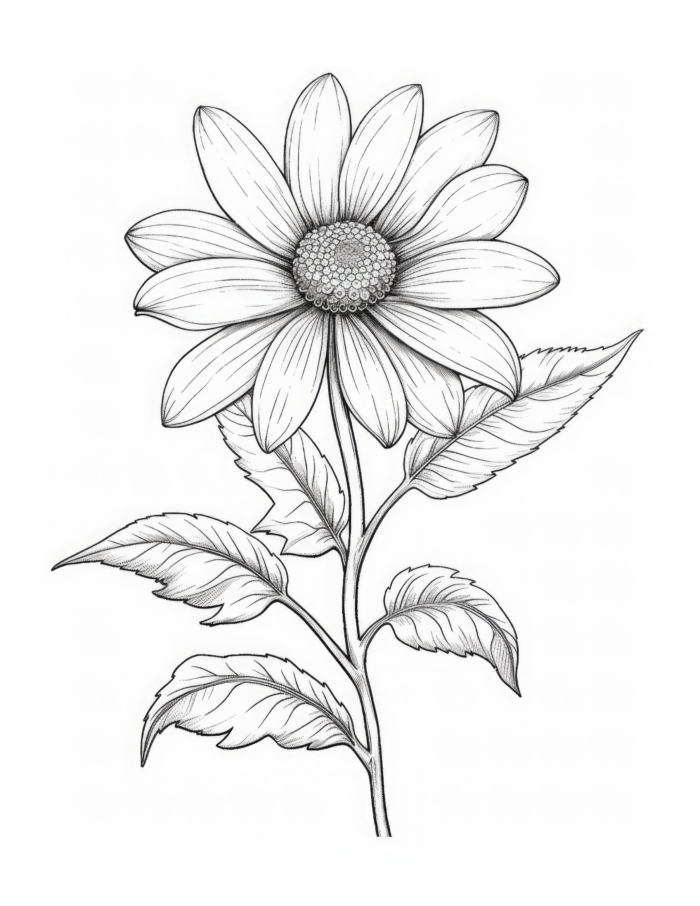 Free Flower Coloring Page 11