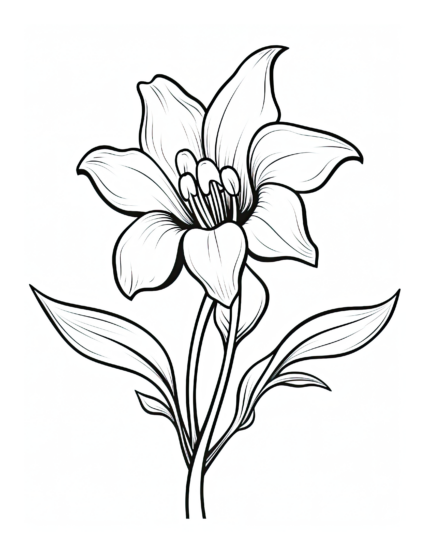Free Flower Coloring Page 17
