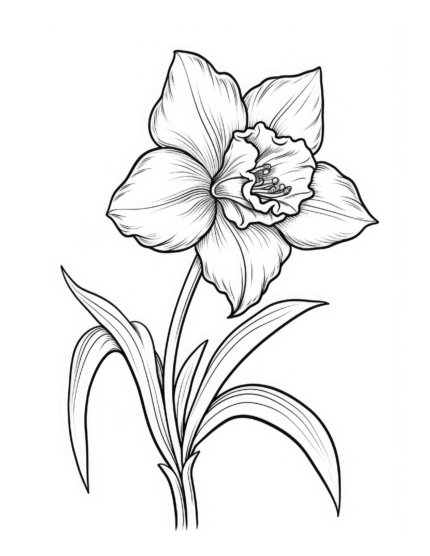 Free Flower Coloring Page 25