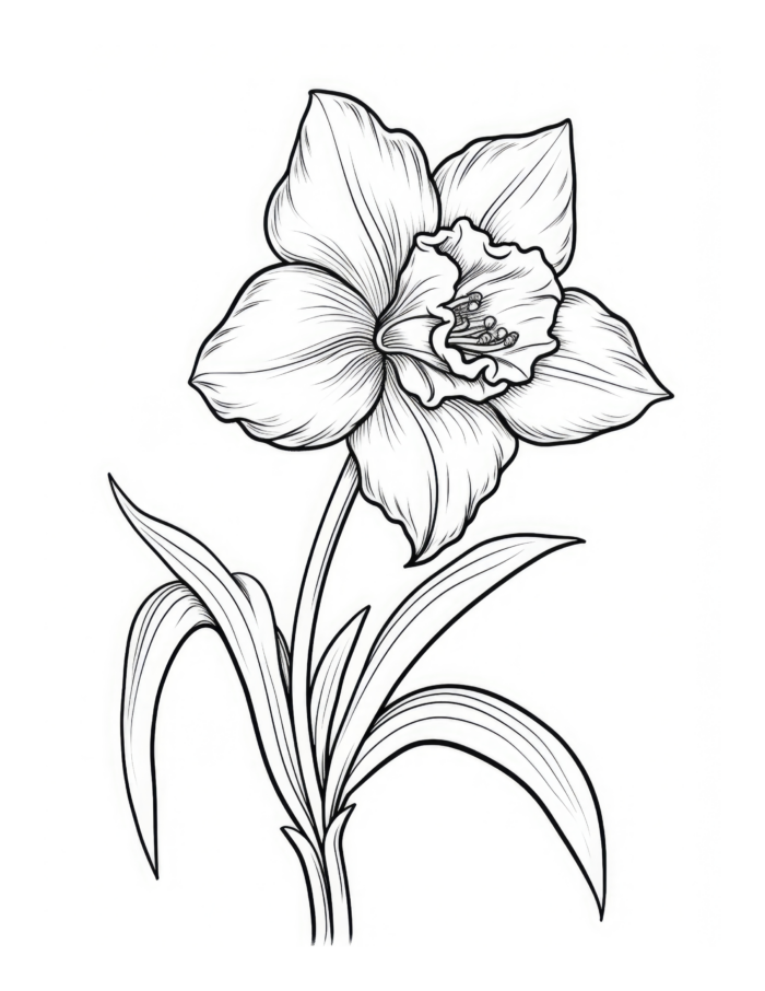 Free Flower Coloring Page 25