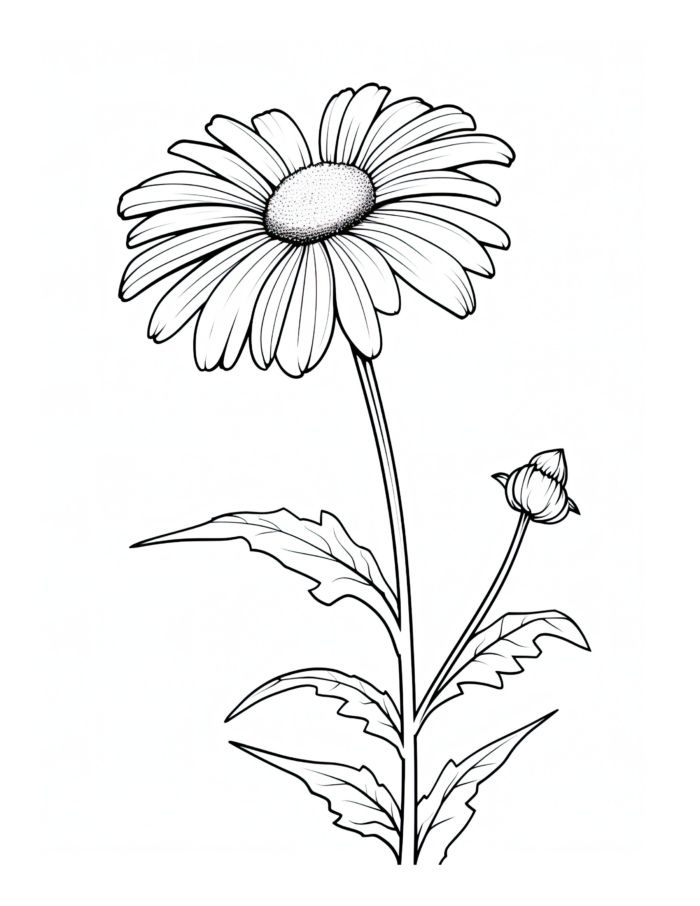 Free Flower Coloring Page 27