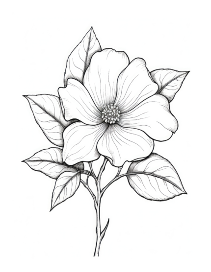 Free Flower Coloring Page 29