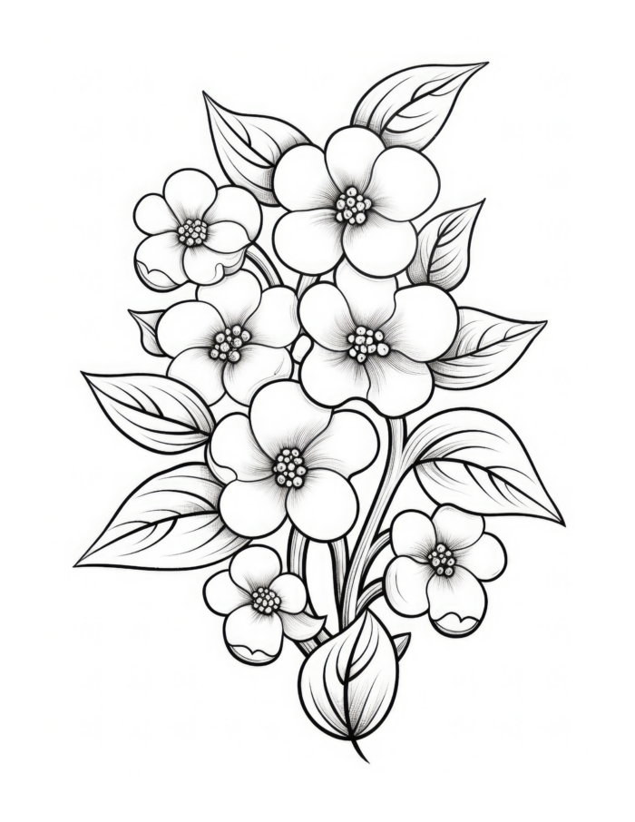 Free Flower Coloring Page 39