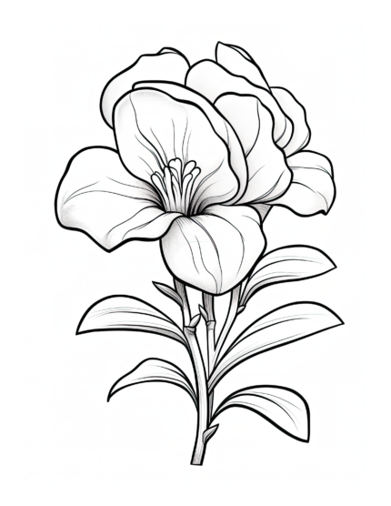Free Flower Coloring Page 41