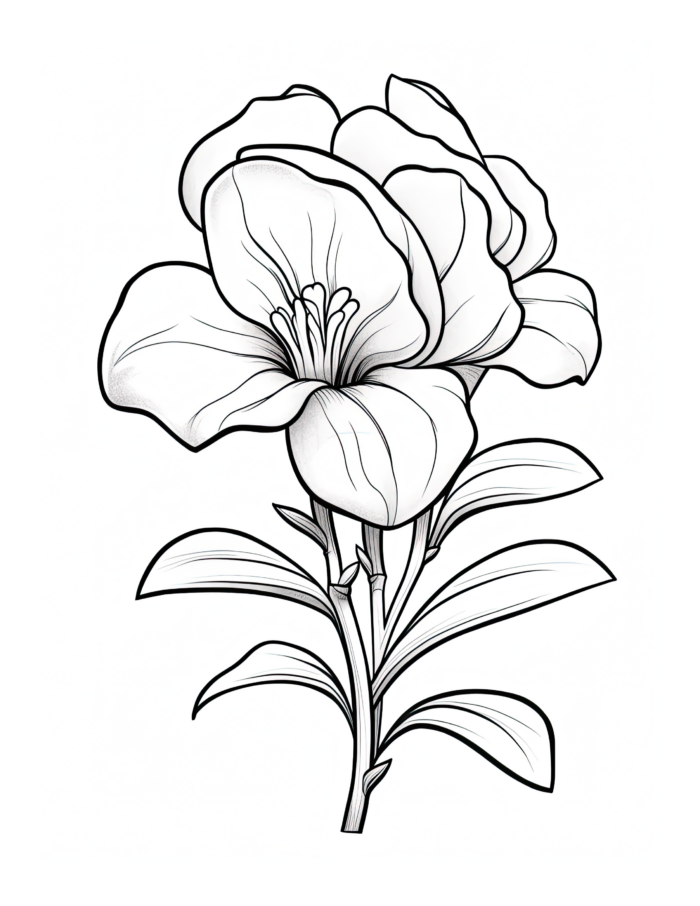 Free Flower Coloring Page 41