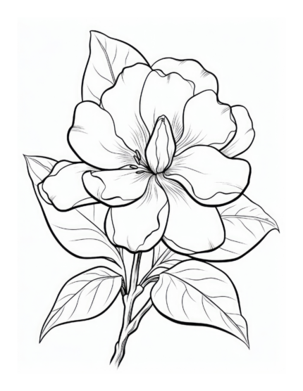 Free Flower Coloring Page 43