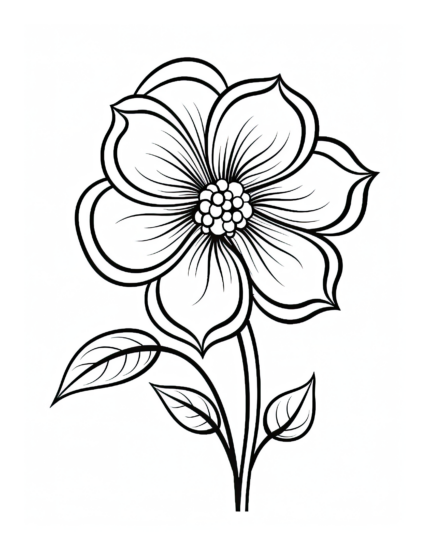 Free Flower Coloring Page 53