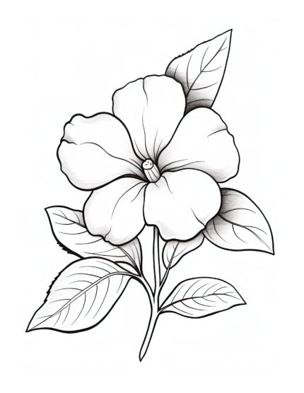 Free Flower Coloring Page 55