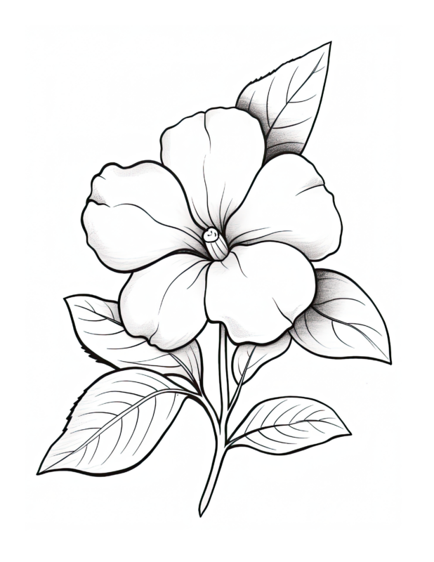 Free Printable Mystical Haven - Impatiens Coloring Page For Kids And Adults