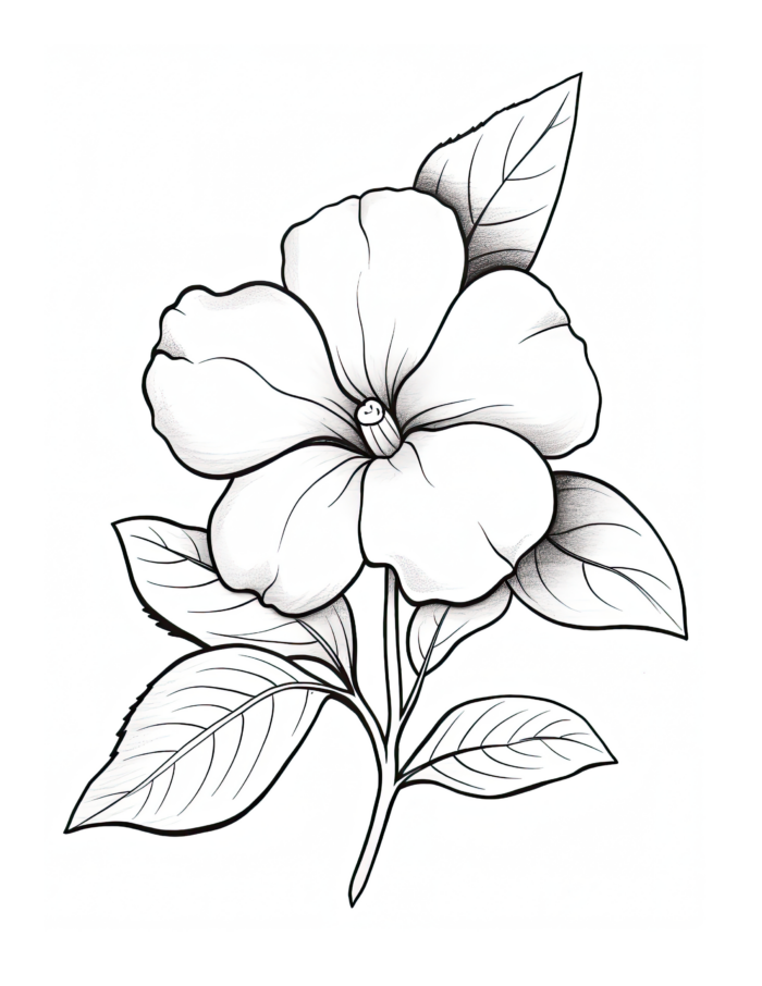 Free Flower Coloring Page 55