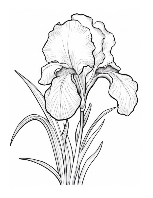 Free Printable Iris Illusions - Iris Coloring Page For Kids And Adults