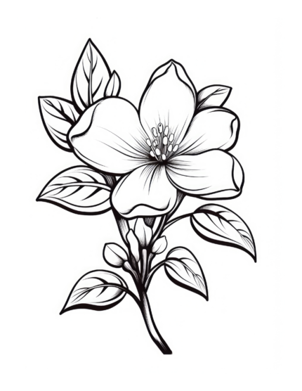 Free Flower Coloring Page 63