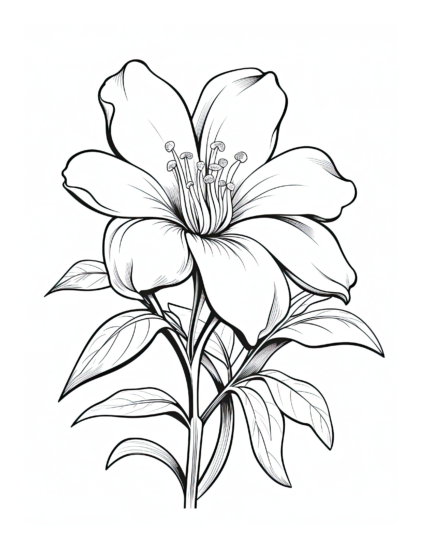Free Flower Coloring Page 7