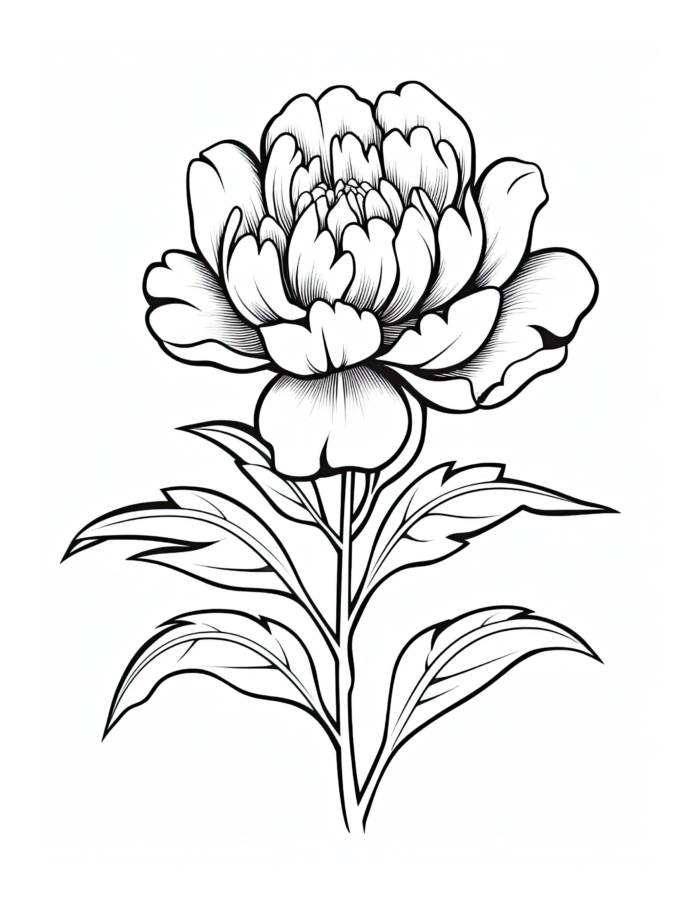 Free Flower Coloring Page 75
