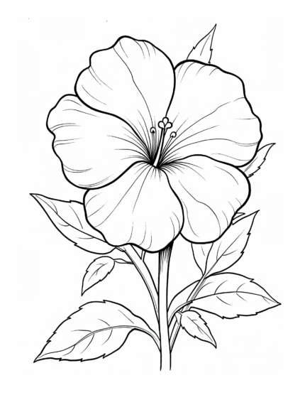 Free Flower Coloring Page 77