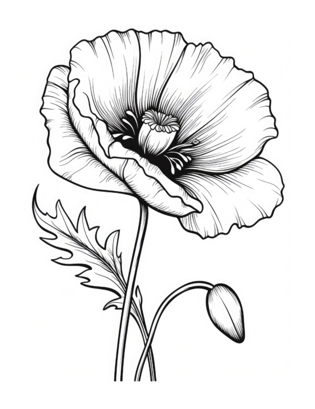 Free Printable Poppy Dreamscape - Poppy Coloring Page For Kids And Adults