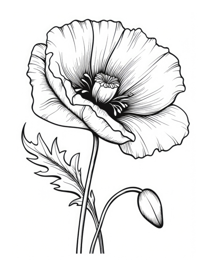 Free Flower Coloring Page 79