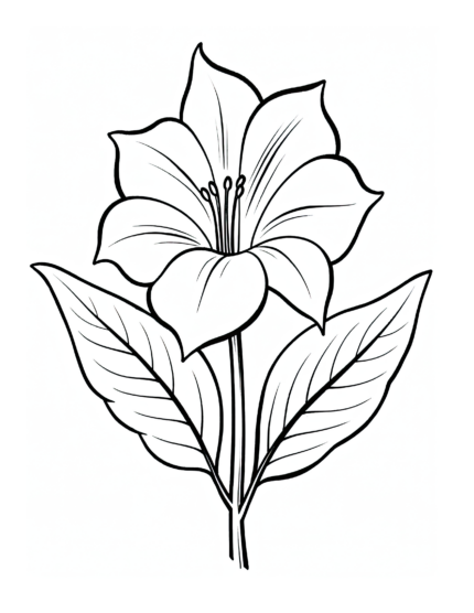 Free Flower Coloring Page 9