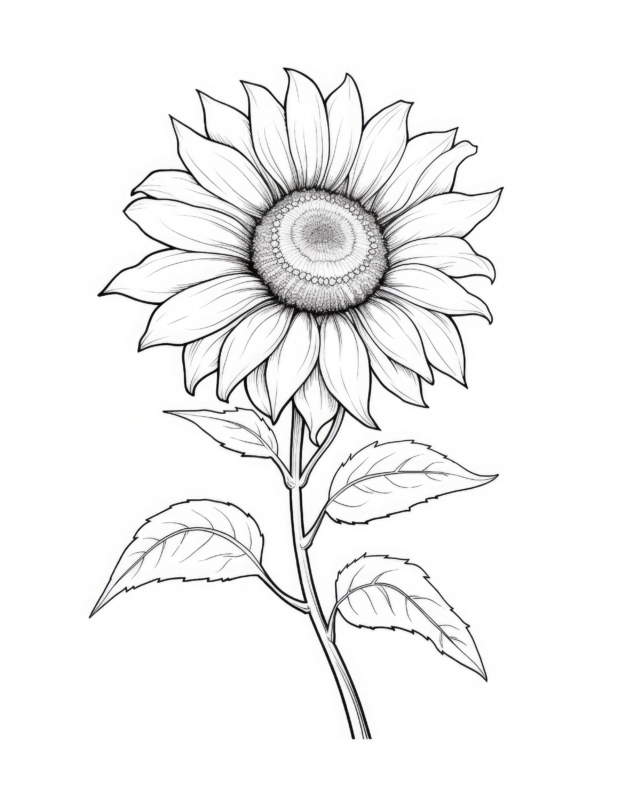 Free Printable Blossom Your Creativity - Sunflower Coloring Page For ...