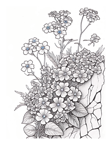 Free Flower Garden Coloring Page 35