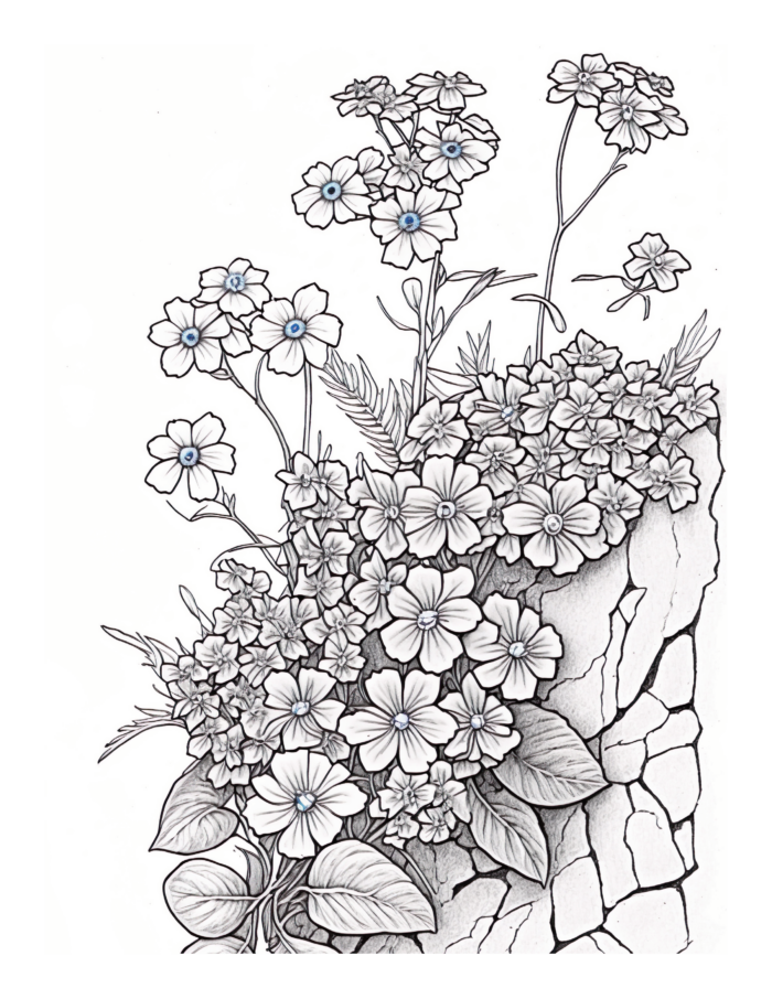 Free Flower Garden Coloring Page 35