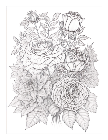 Free Flower Garden Coloring Page 37
