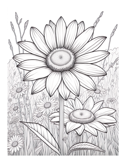 Free Flower Garden Coloring Page 41