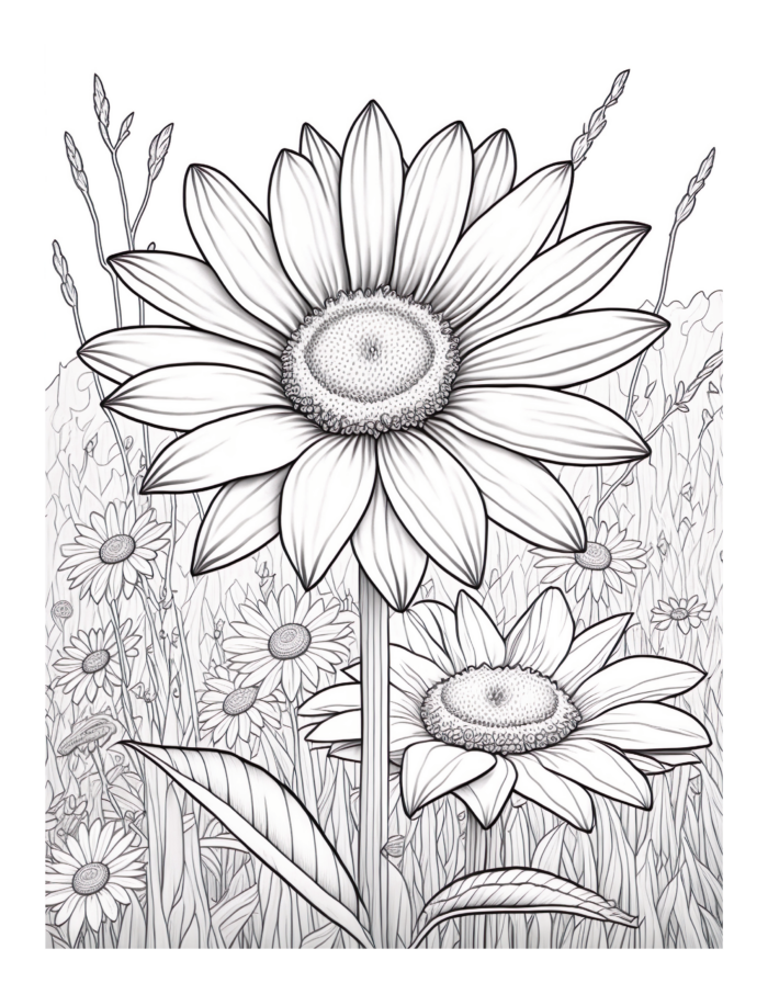 Free Flower Garden Coloring Page 41