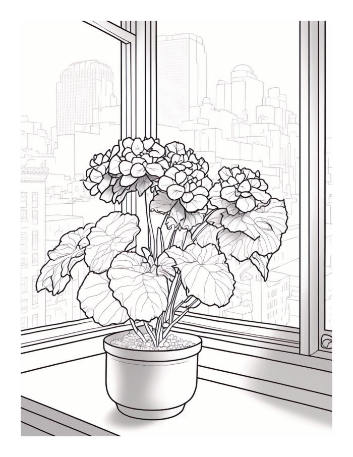 Free Flower Garden Coloring Page 43
