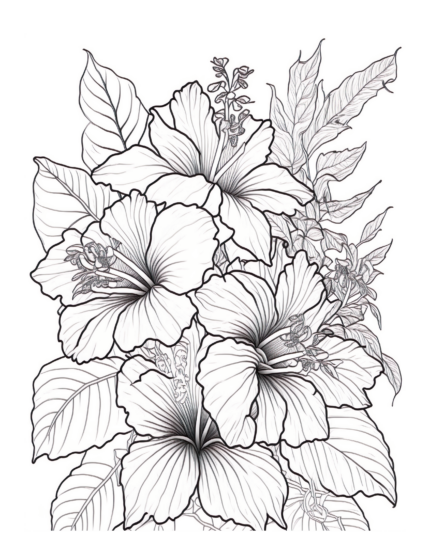 Free Flower Garden Coloring Page 47