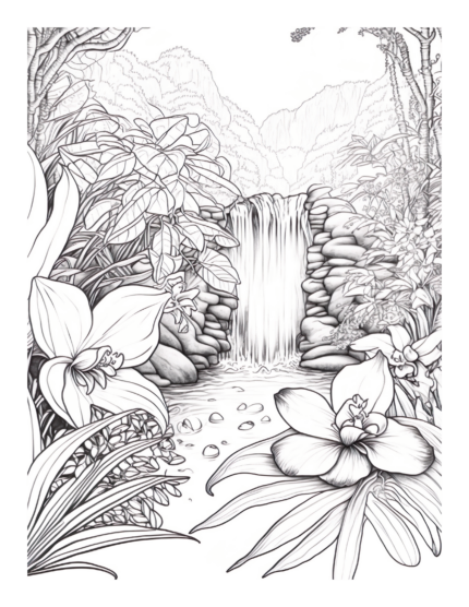 Free Flower Garden Coloring Page 53