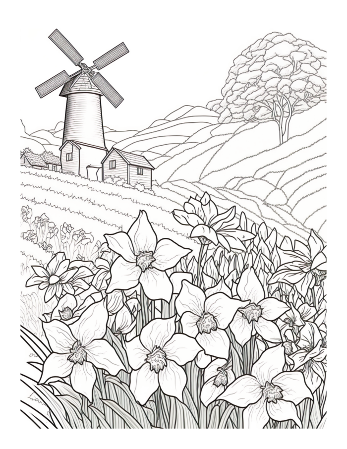 Free Flower Garden Coloring Page 59