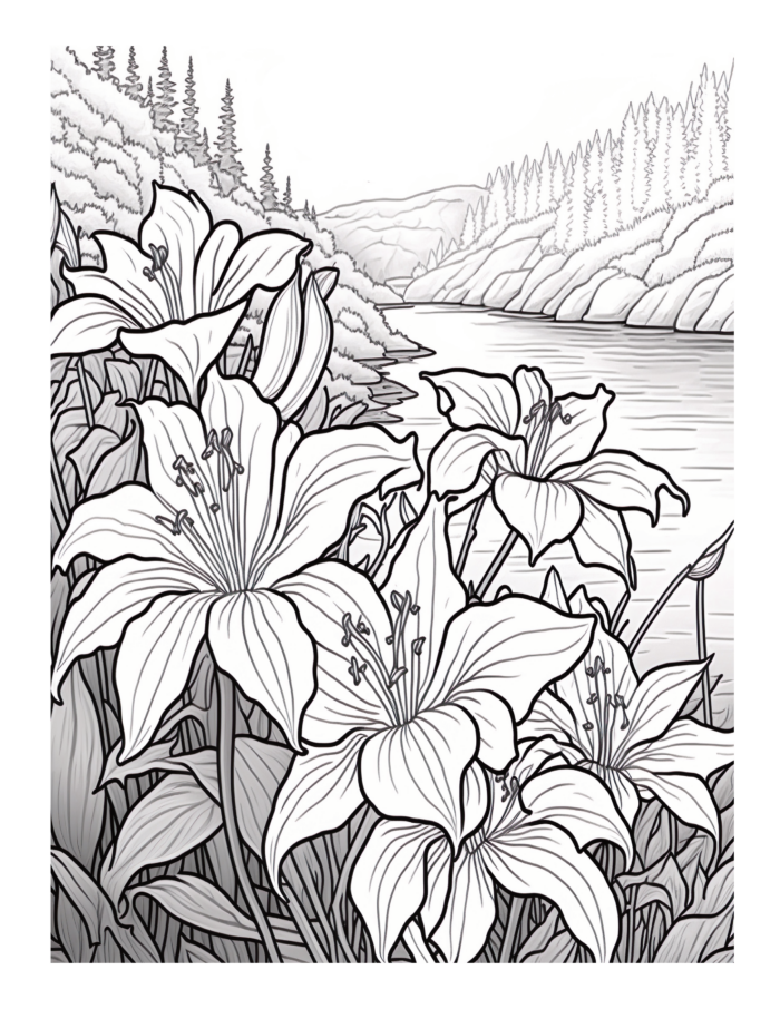 Free Flower Garden Coloring Page 61