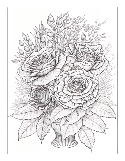 Free Flower Garden Coloring Page 67