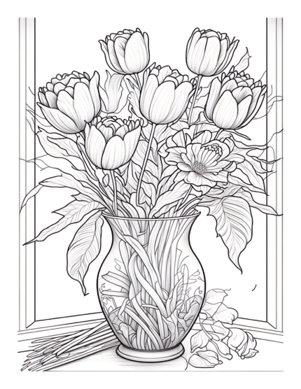 Free Flower Garden Coloring Page 71