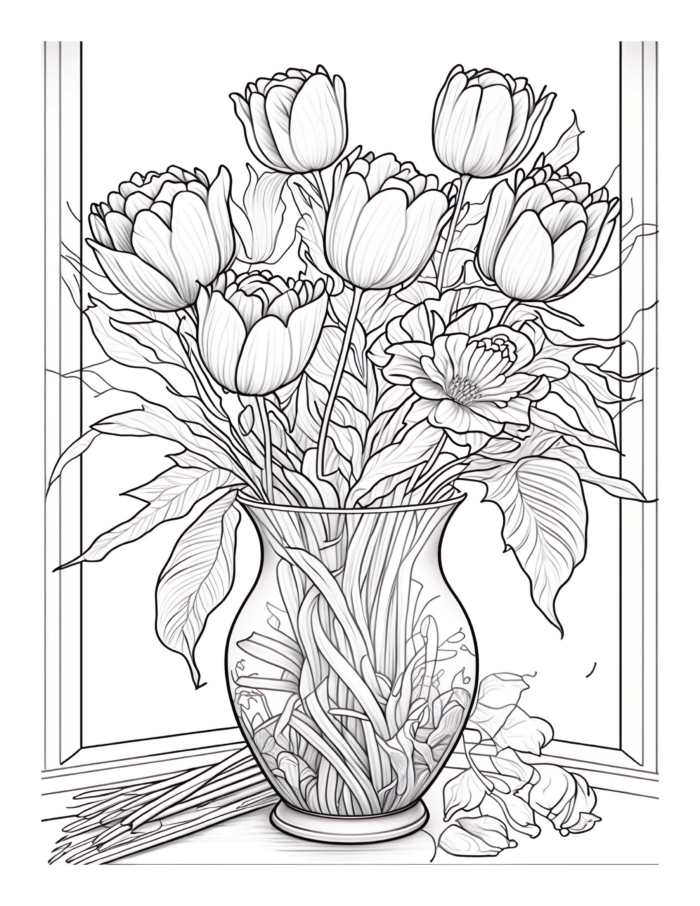 Free Flower Garden Coloring Page 71