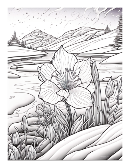 Free Flower Garden Coloring Page 87