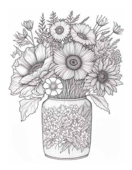 Free Wild Flowers Garden Coloring Page: Immerse Yourself in Nature's Wild Beauty