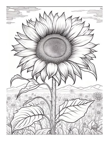 Free Flower Garden Coloring Page 95