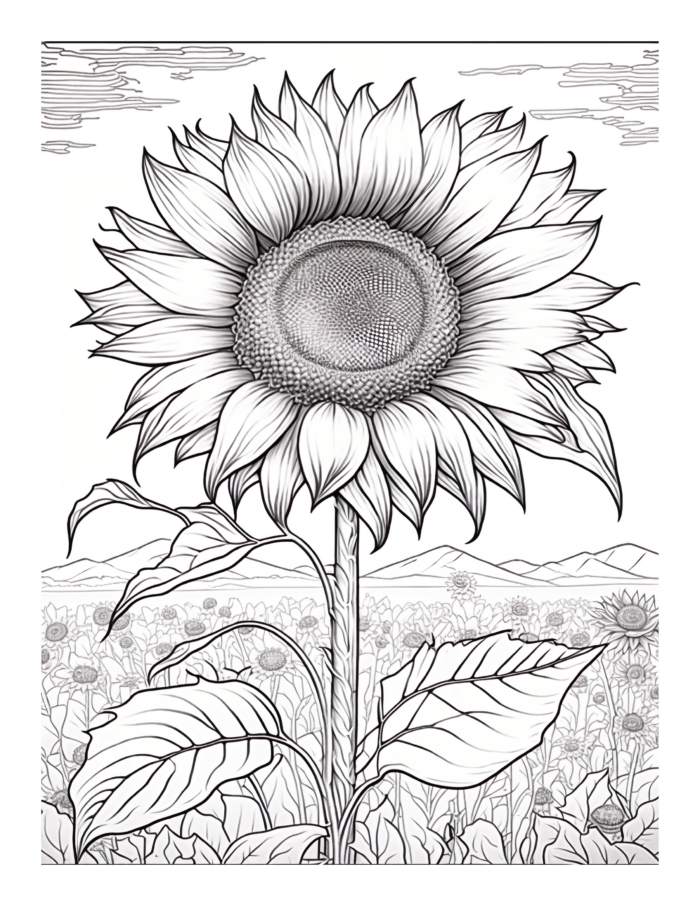 Free Flower Garden Coloring Page 95