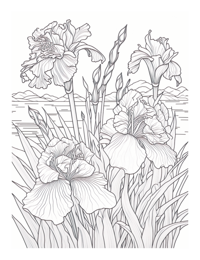 Free Flower Garden Coloring Page: Immerse Yourself in Nature's Beauty
